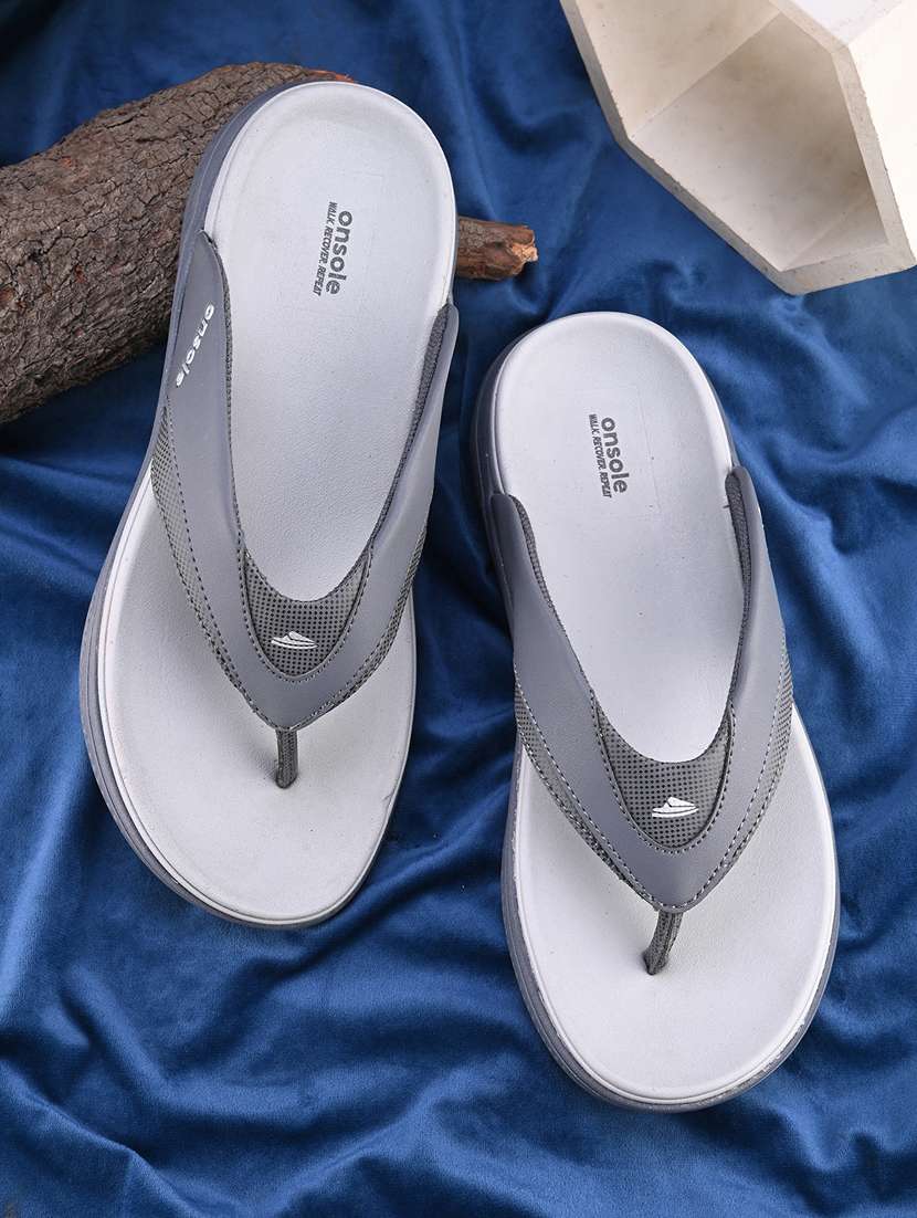 men solid flip flop