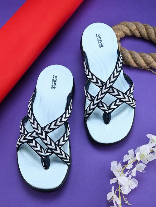 women blue slip on sandal - 21349422 -  Standard Image - 0