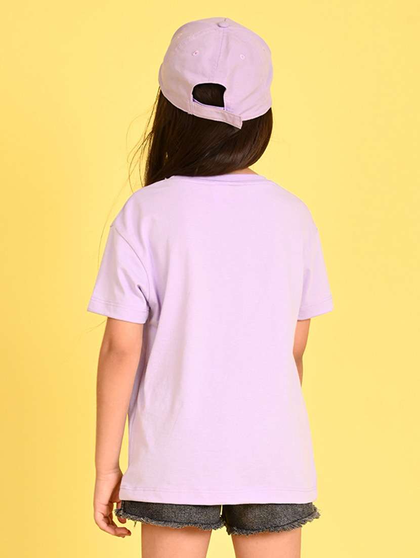girls round neck oversized t-shirt - 21349931 - Standard Image - 2