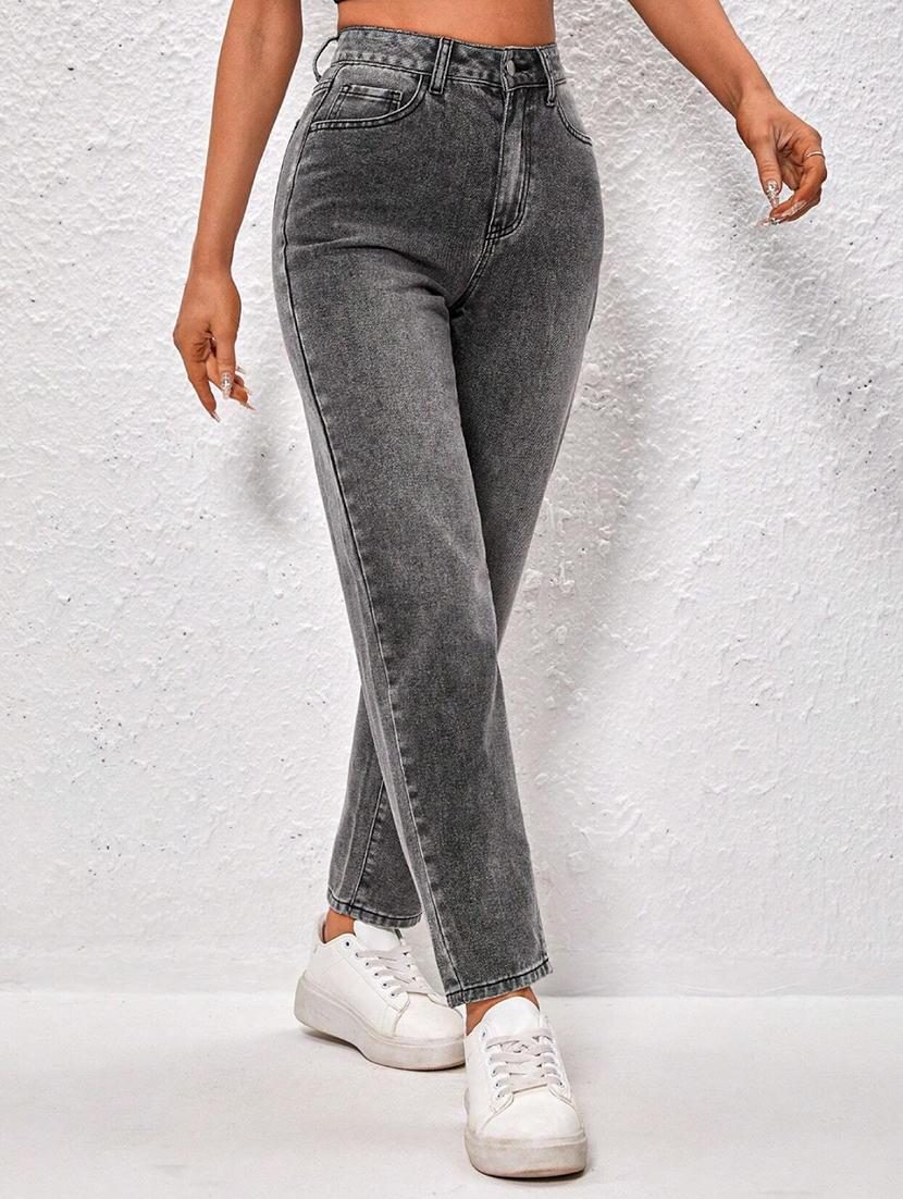 grey high rise ankle length denim jean - 21350193 - Standard Image - 2
