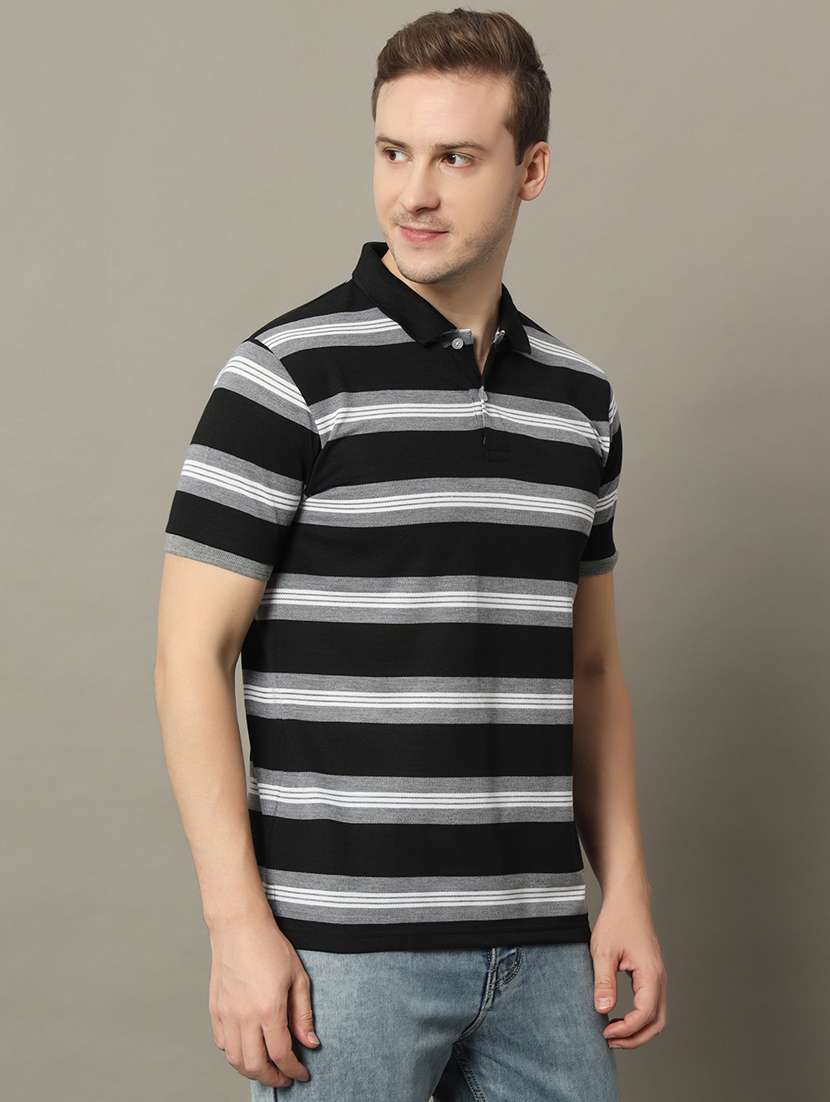 men striped polo t-shirt