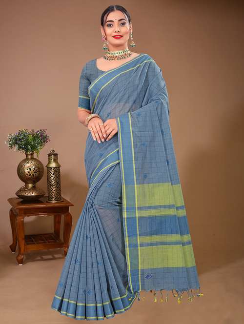 women handloom saree with blouse - 21350509 -  Standard Image - 0