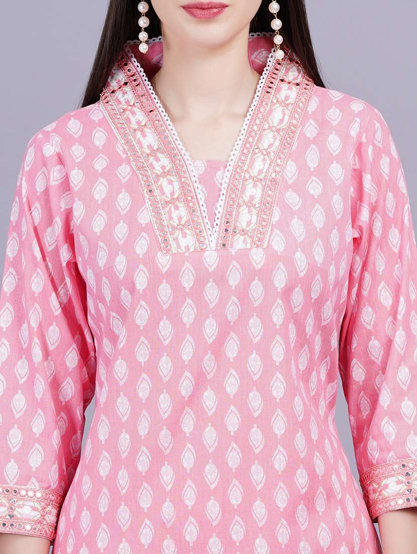 women three quarter sleeve kurta pant with dupatta set - 21350603 - Standard Image - 7
