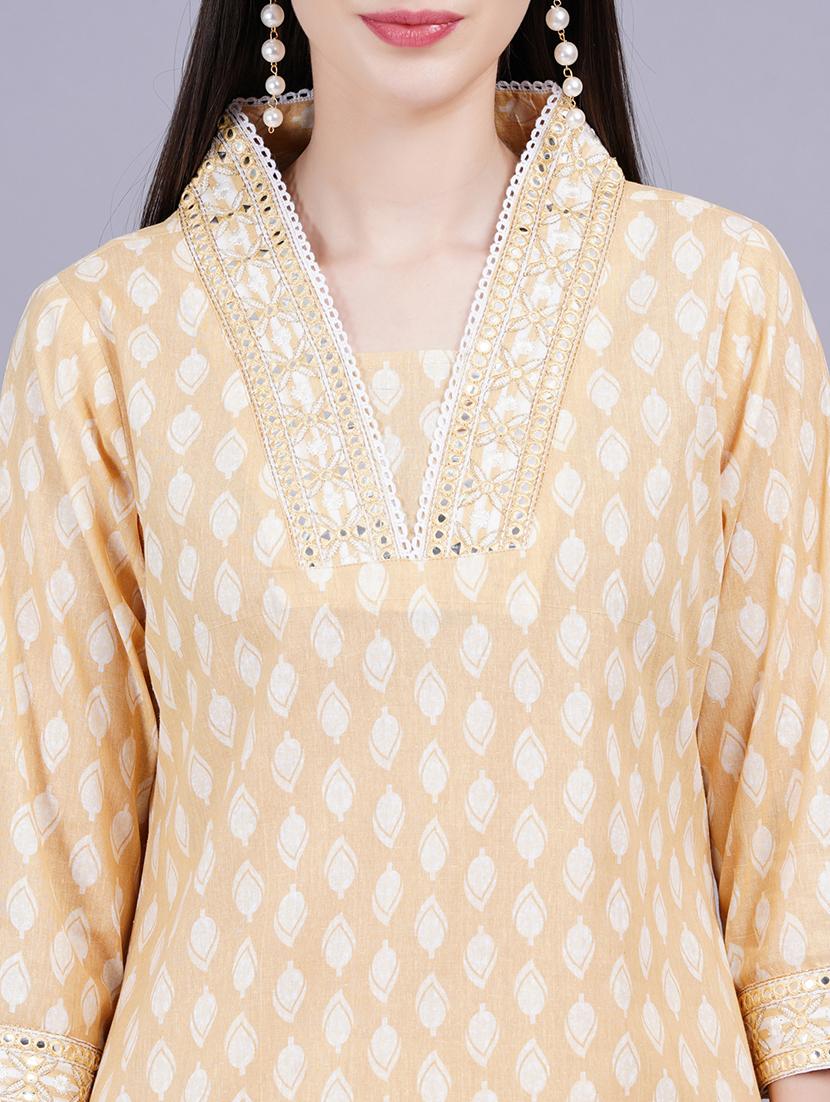 women three quarter sleeve kurta pant with dupatta set - 21350605 - Standard Image - 7