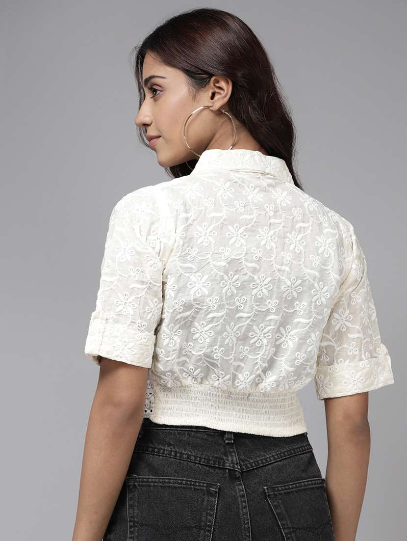 women short sleeves embroidered shrugs - 21350857 -  Standard Image - 2
