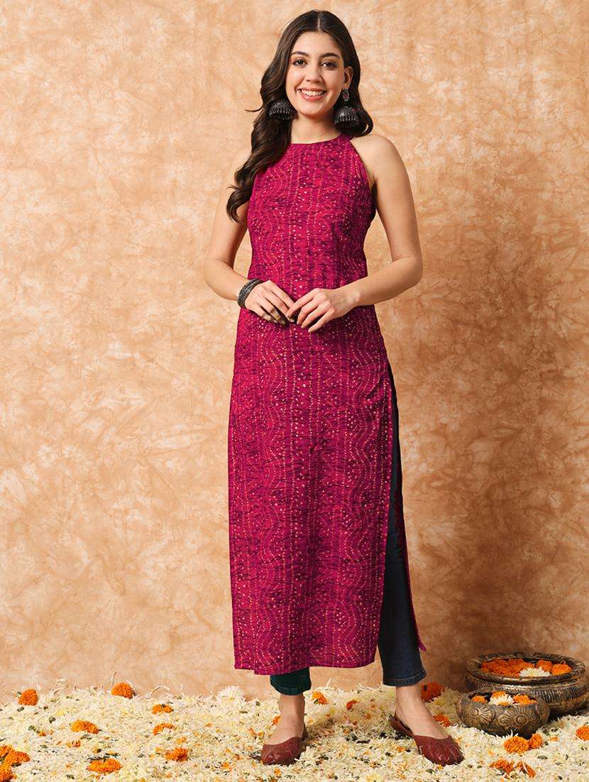 women printed straight kurta - 21351184 -  Standard Image - 2