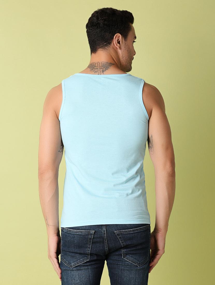 men front print sleevless t-shirt - 21351785 - Standard Image - 2