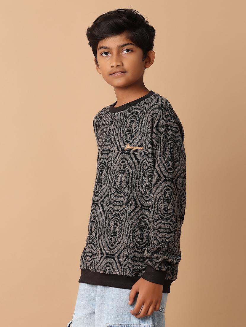 boys self design long sleeve sweater - 21351786 - Standard Image - 2