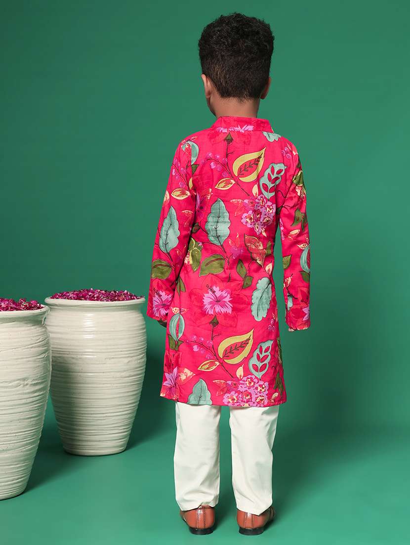 boys printed festive wear kurta set - 21352862 -  Standard Image - 2
