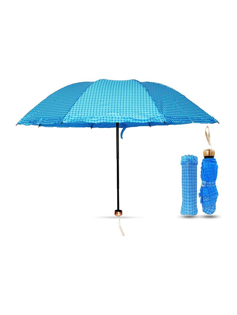 light blue polka dots umbrella
