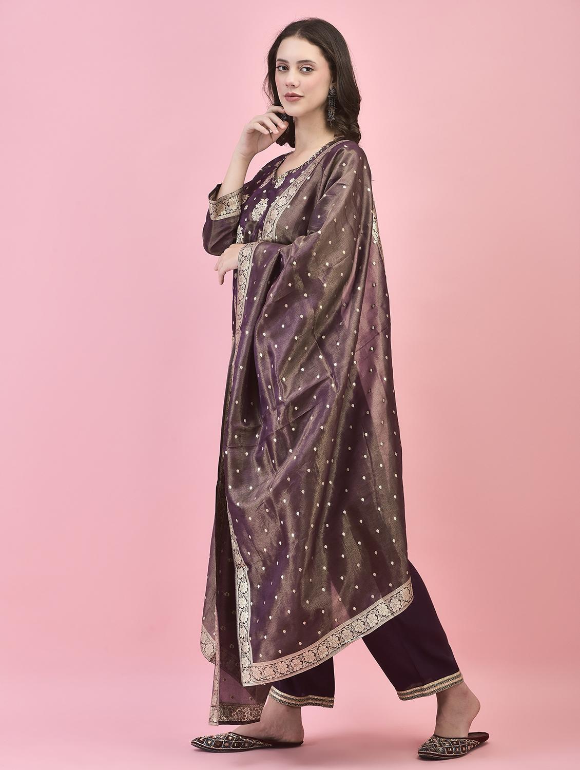 women kurta pant set with dupatta - 21353592 - Standard Image - 2
