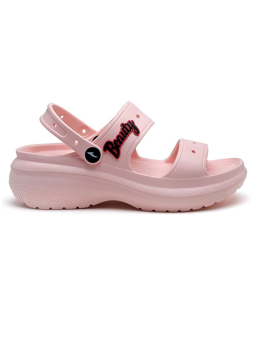 pink pvc back strap sandals - 21353760 - Standard Image - 2