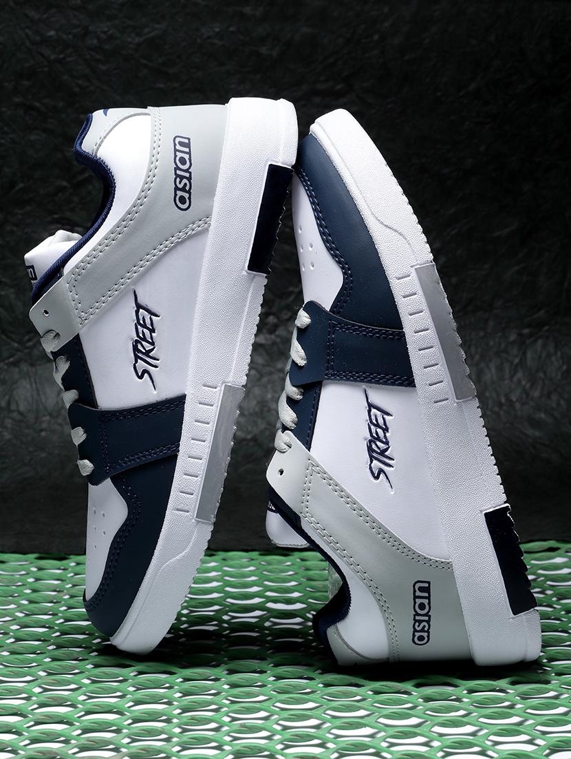 men grey color block lace up sneaker - 21353783 - Zoom Image - 0