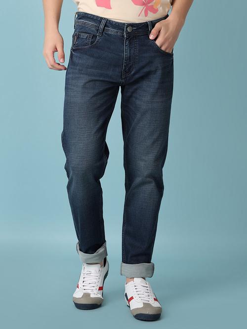 men mid rise plain slim fit jean - 21353935 - Standard Image - 0