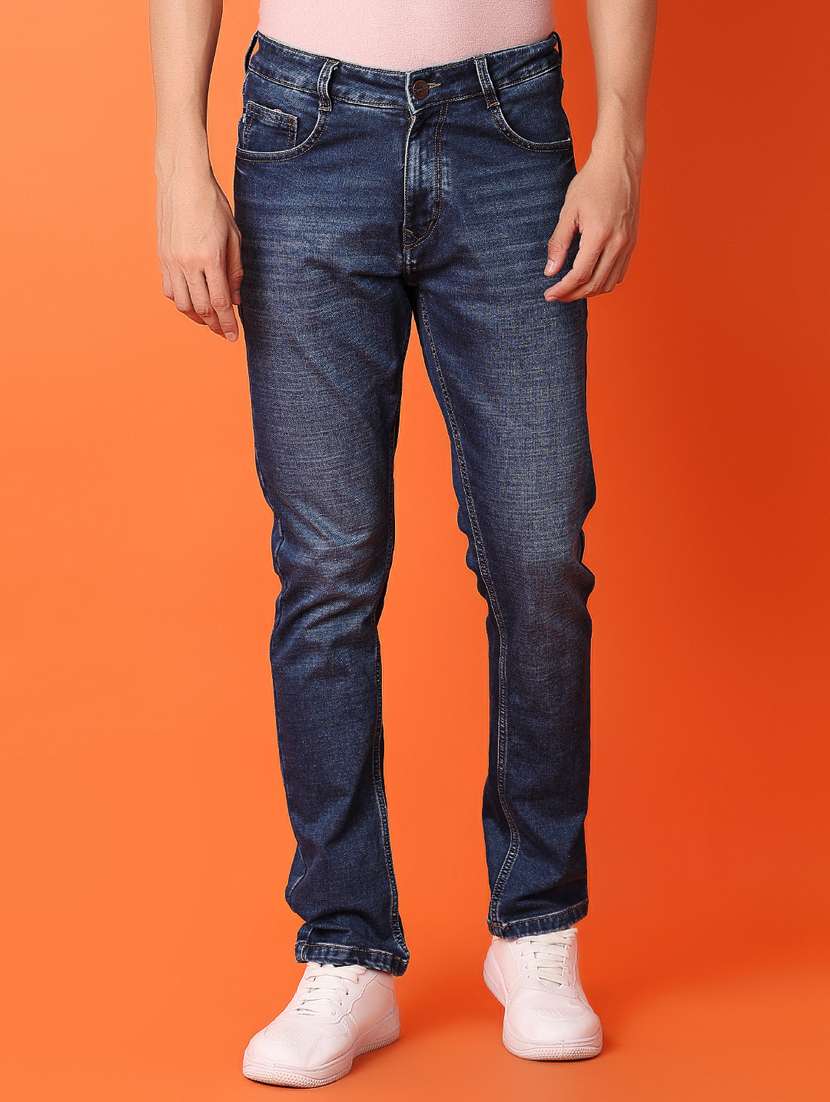 men mid rise plain slim fit jean - 21353936 - Zoom Image - 0