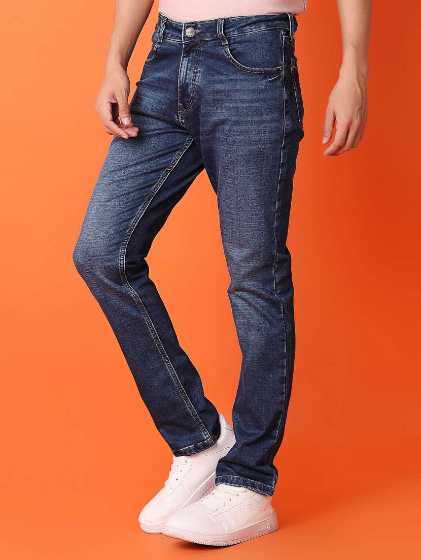 men mid rise plain slim fit jean - 21353936 - Standard Image - 2