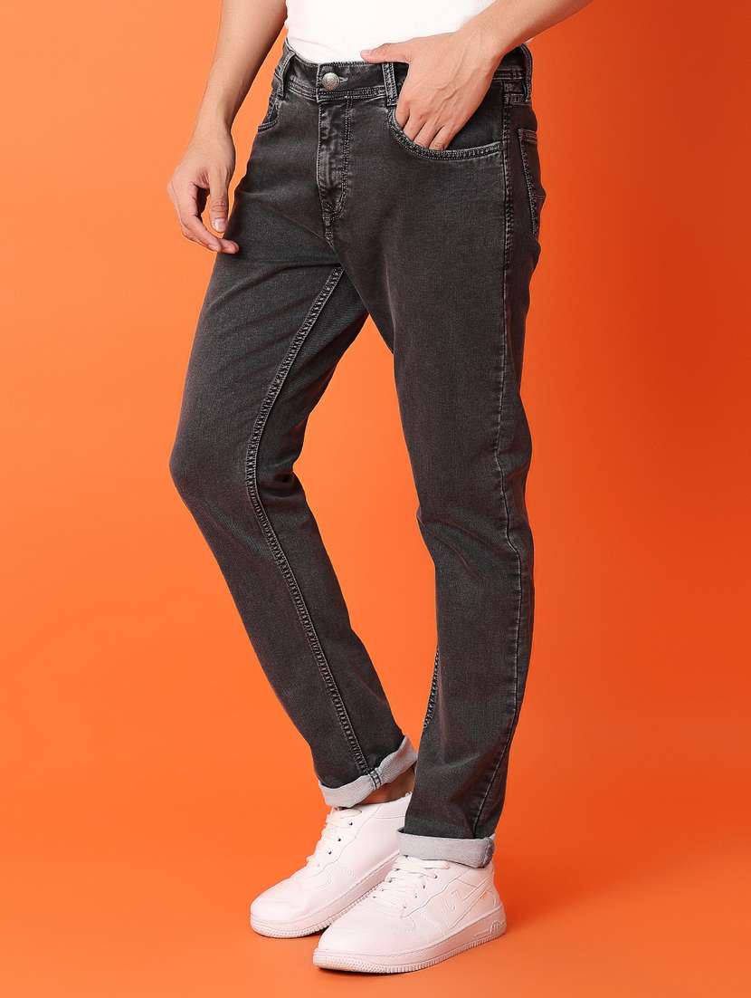men mid rise plain slim fit jean - 21353940 -  Standard Image - 2