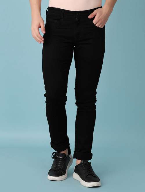 men mid rise plain slim fit jean - 21353942 - Standard Image - 0