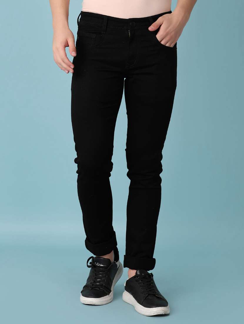 men mid rise plain slim fit jean - 21353942 - Zoom Image - 0
