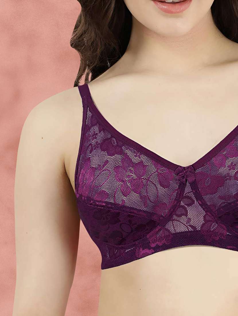 women non wired self-designed regular bra - 21354486 - Standard Image - 2