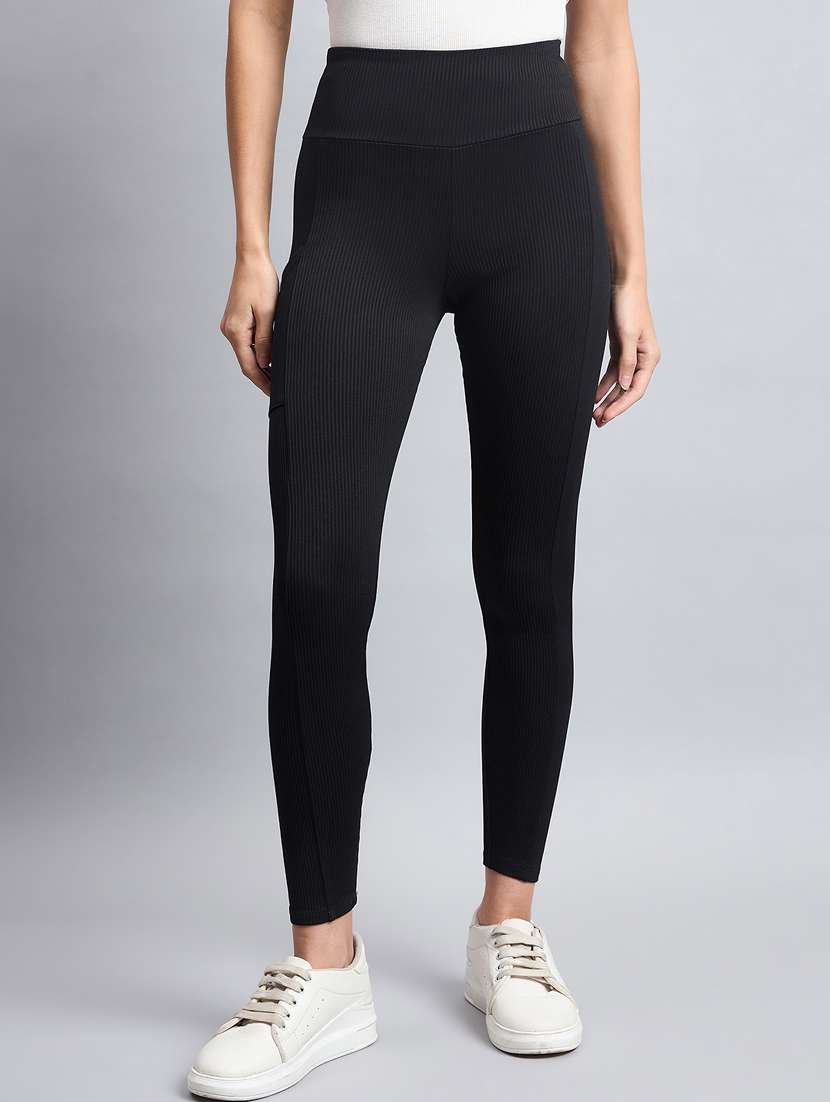 women solid mid rise legging - 21354622 - Zoom Image - 0