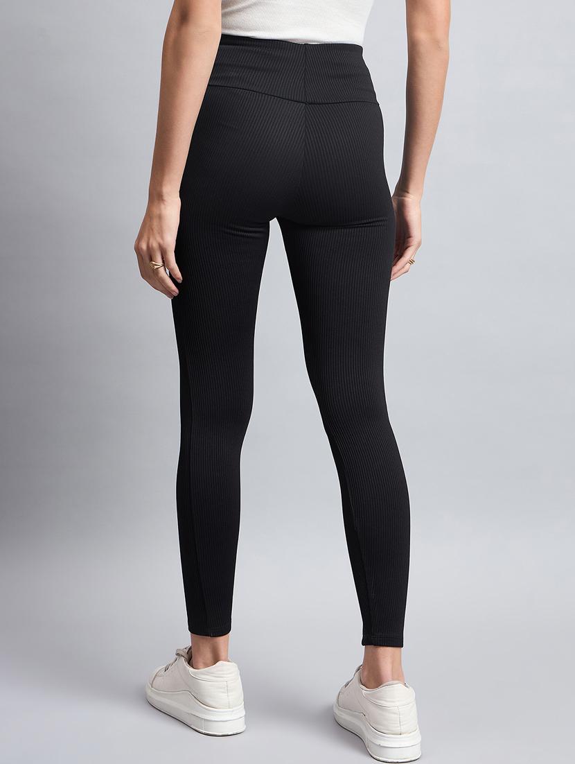 women solid mid rise legging - 21354622 - Standard Image - 2