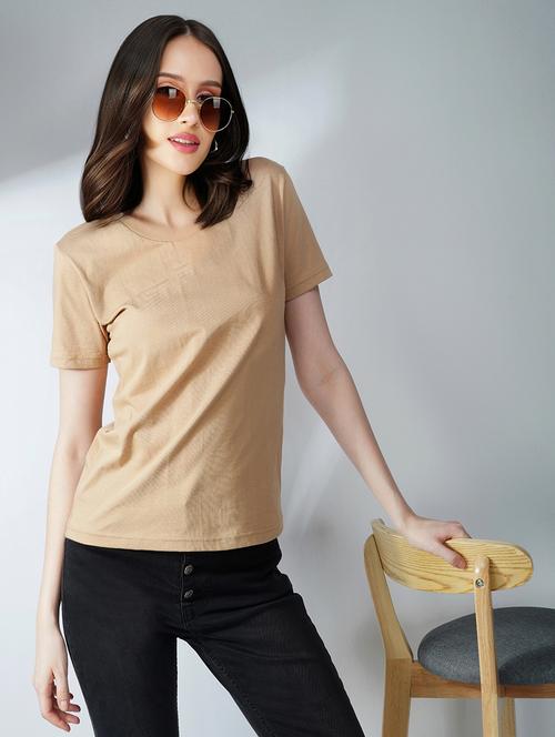 women soid short sleeves t-shirt - 21355750 - Standard Image - 0