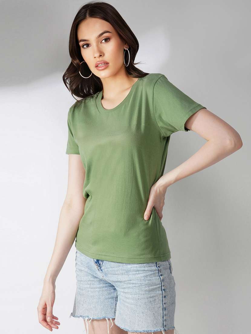 women soid short sleeves t-shirt