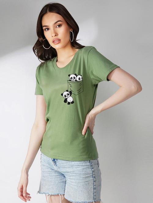 women placement print short sleeves t-shirt - 21355756 - Standard Image - 0