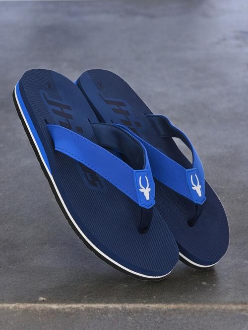 blue synthetic toe separator flip flops - 21356024 -  Standard Image - 0