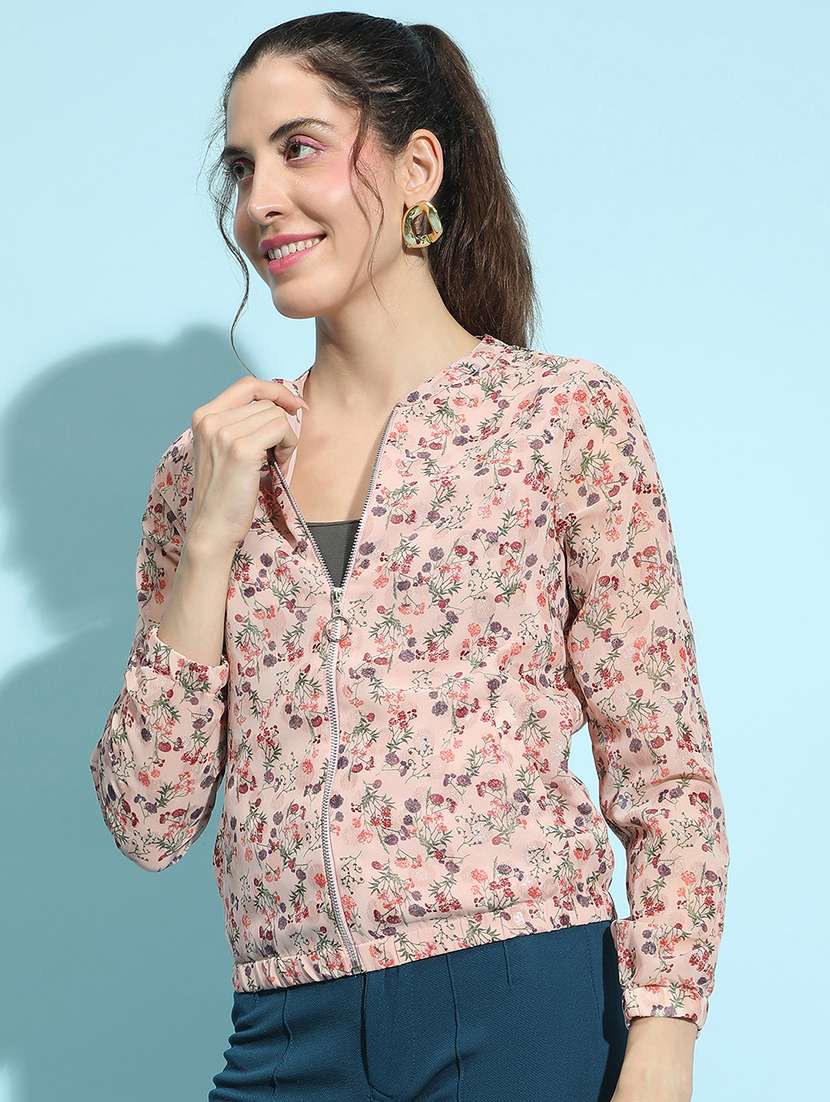 women pink polyester jacket - 21356391 -  Standard Image - 2