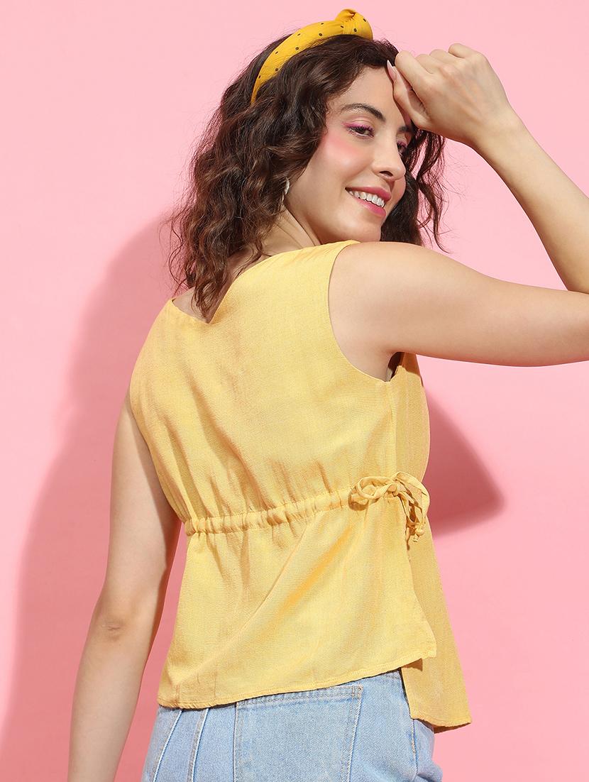 yellow solid regular top - 21356419 - Standard Image - 2