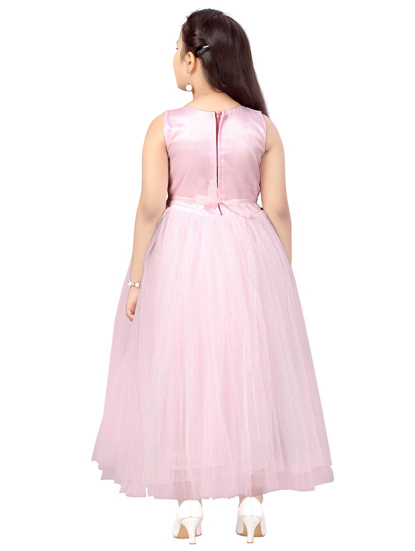 girls round neck party gown - 21356476 - Standard Image - 2