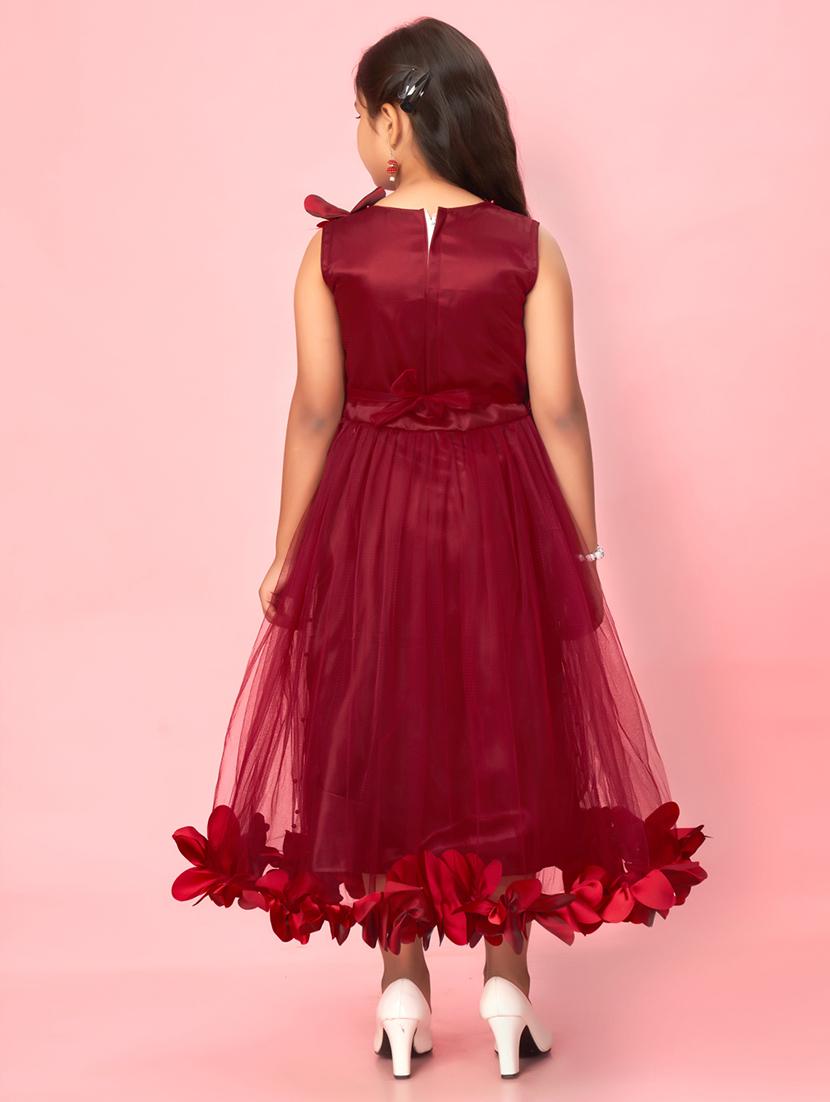 girls round neck party gown - 21356484 - Standard Image - 2