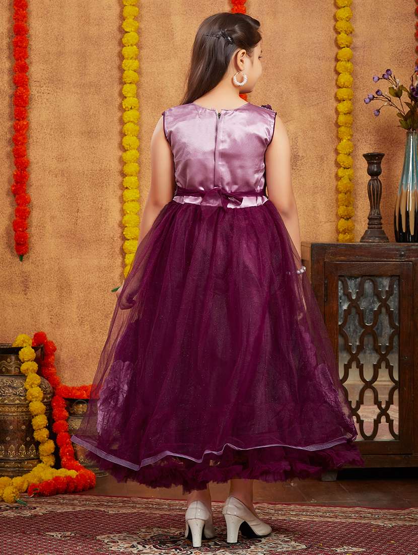 girls round neck party gown - 21356516 -  Standard Image - 2