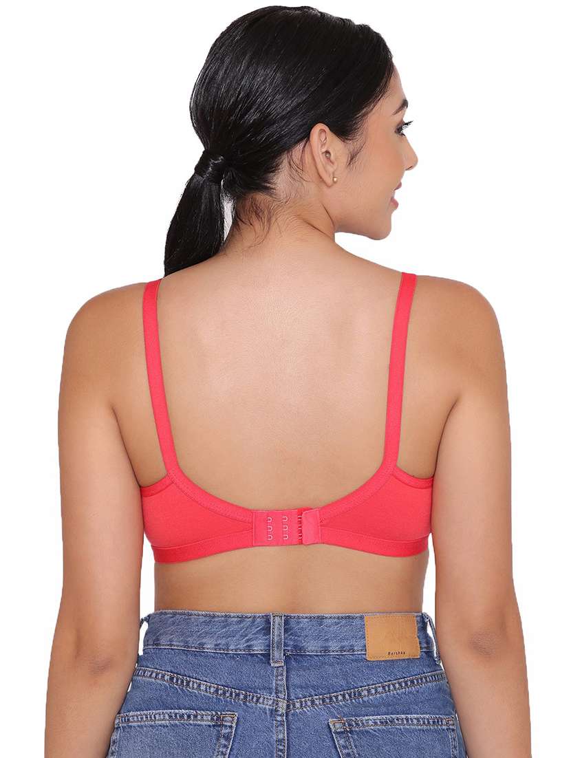 orange solid cotton regular bra - 21357040 -  Standard Image - 2