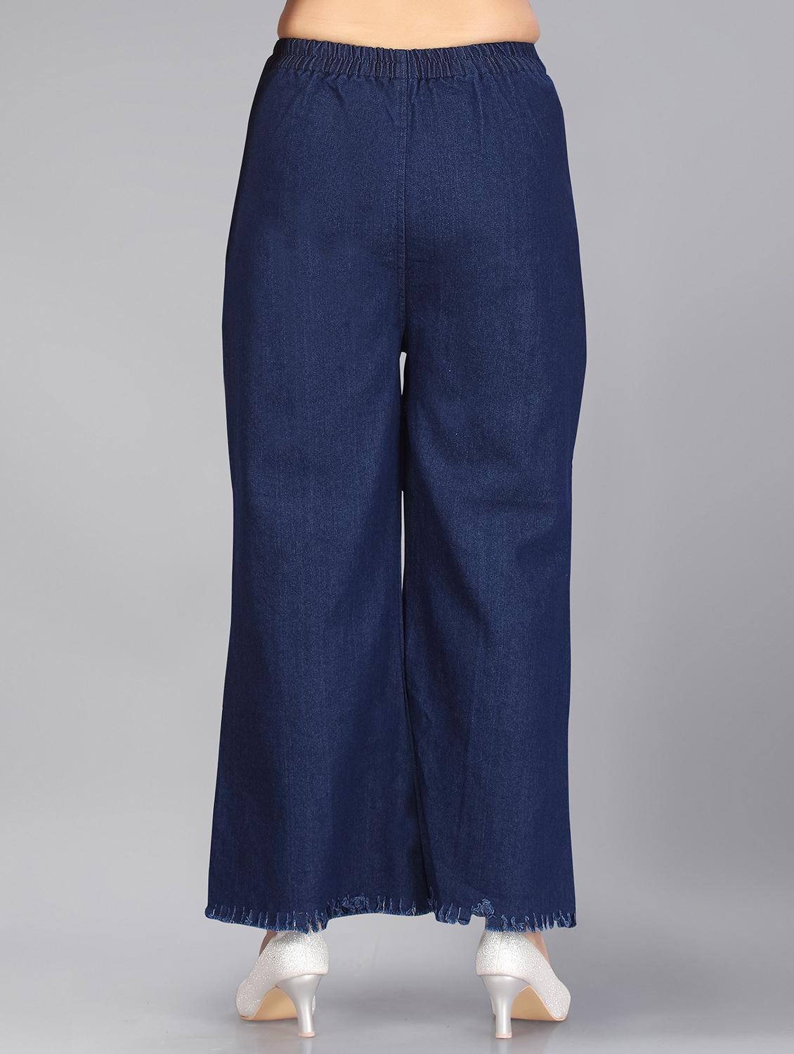 girl flared denim palazzo - 21357158 - Standard Image - 2