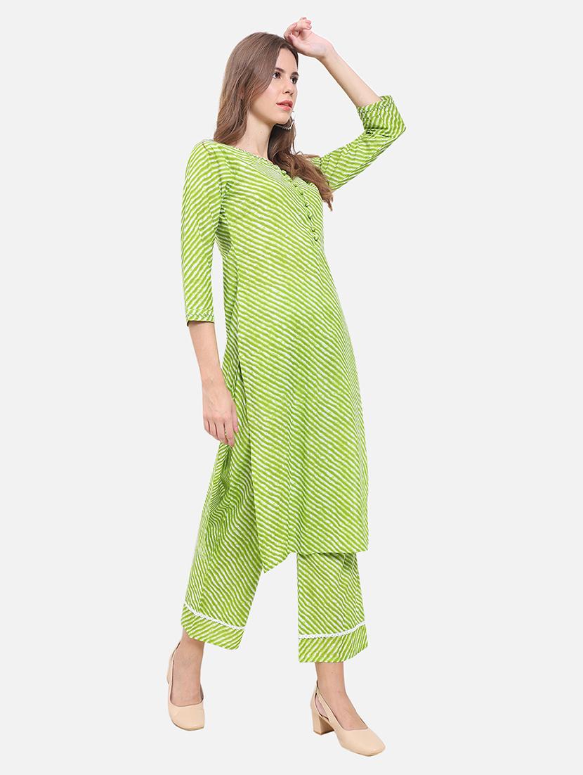 women three quarter sleeves straight kurta - 21357336 - Standard Image - 2