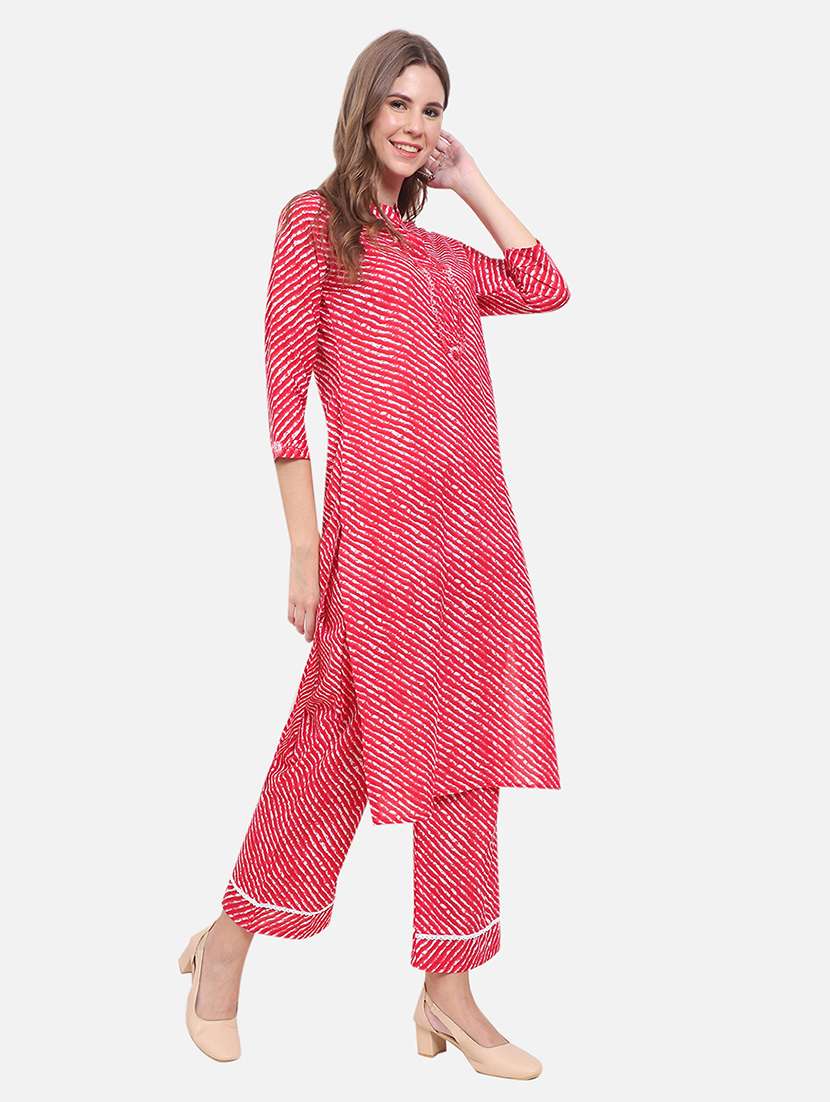 women three quarter sleeve kurta palazzo set  - 21357339 -  Standard Image - 2