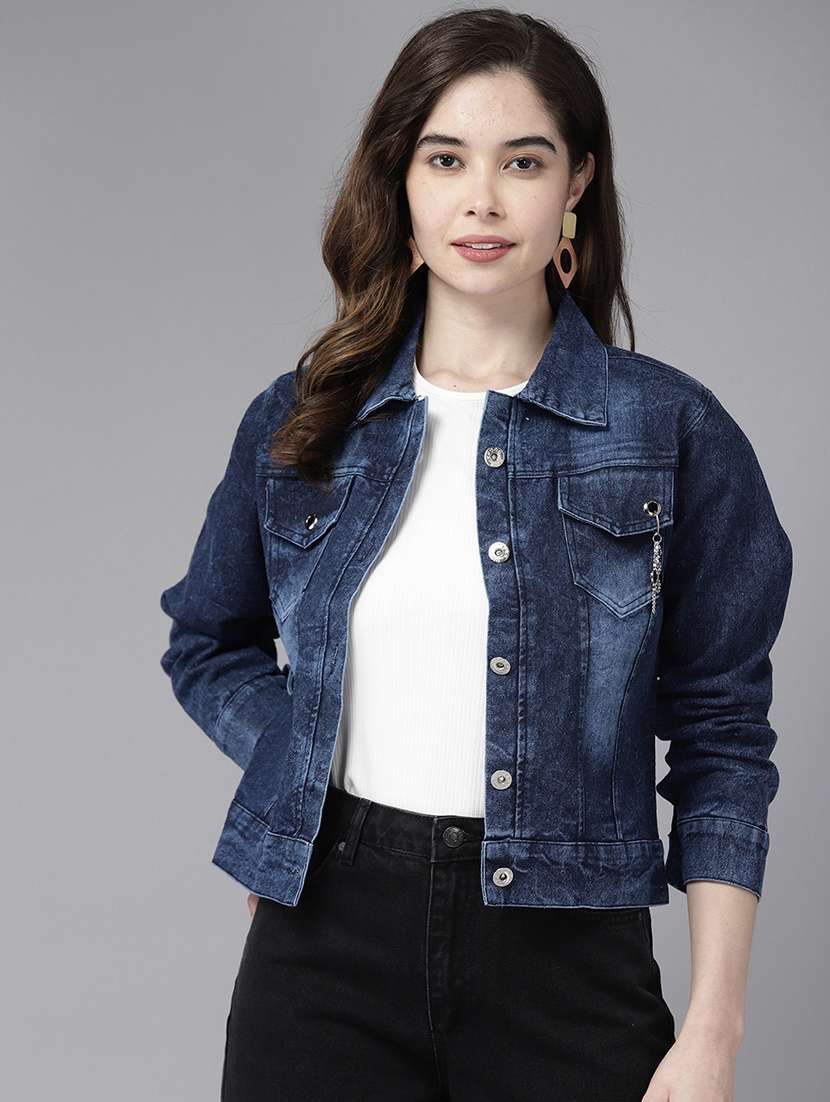 women long sleeve denim jacket