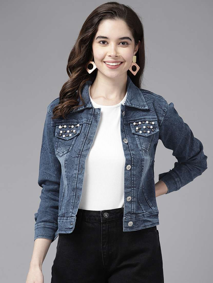 women long sleeve denim jacket