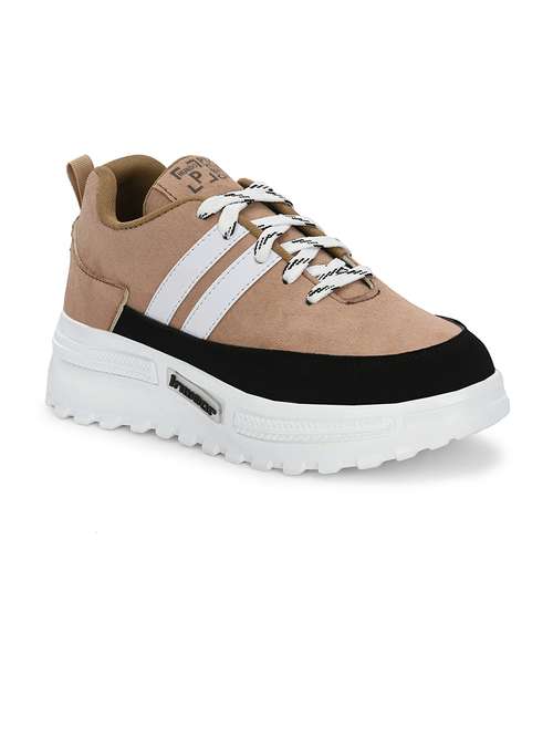 women beige lace-up sneaker - 21359306 -  Standard Image - 0