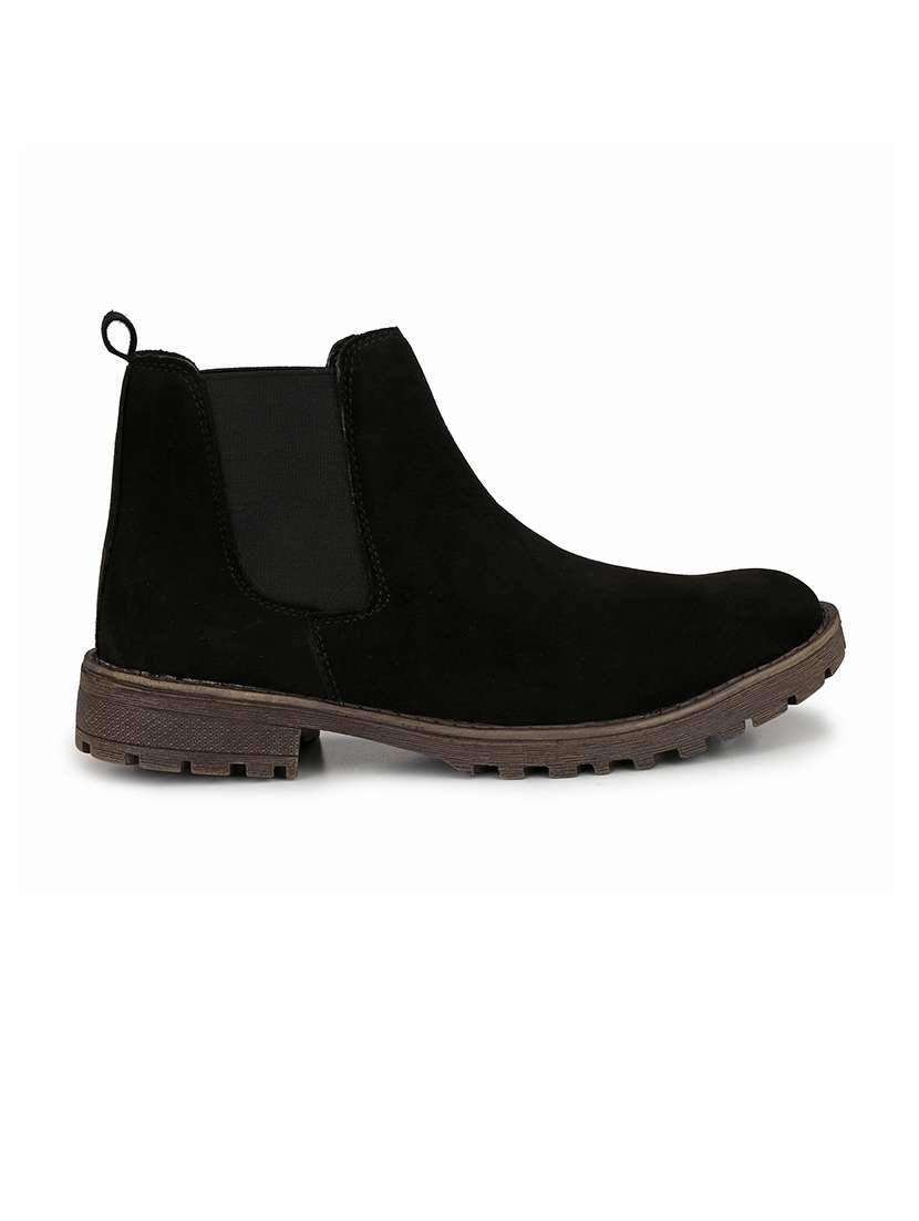 black slip on boots - 21359343 -  Standard Image - 2