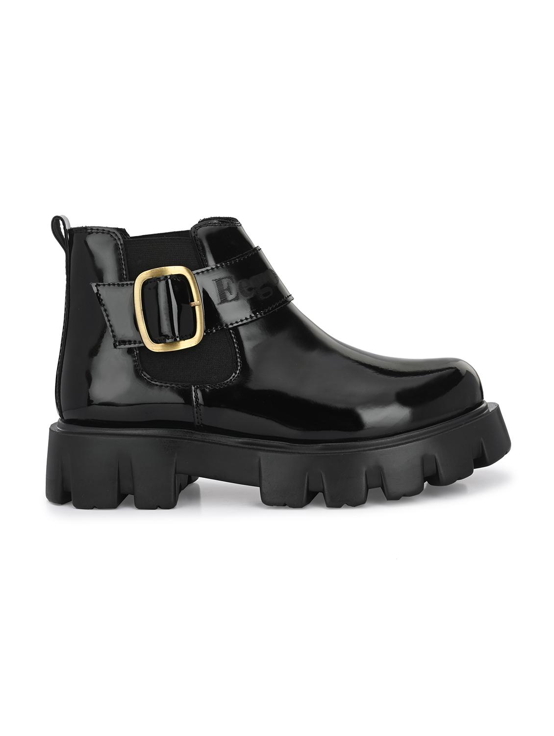 black synthetic high tops boots - 21359347 - Standard Image - 2
