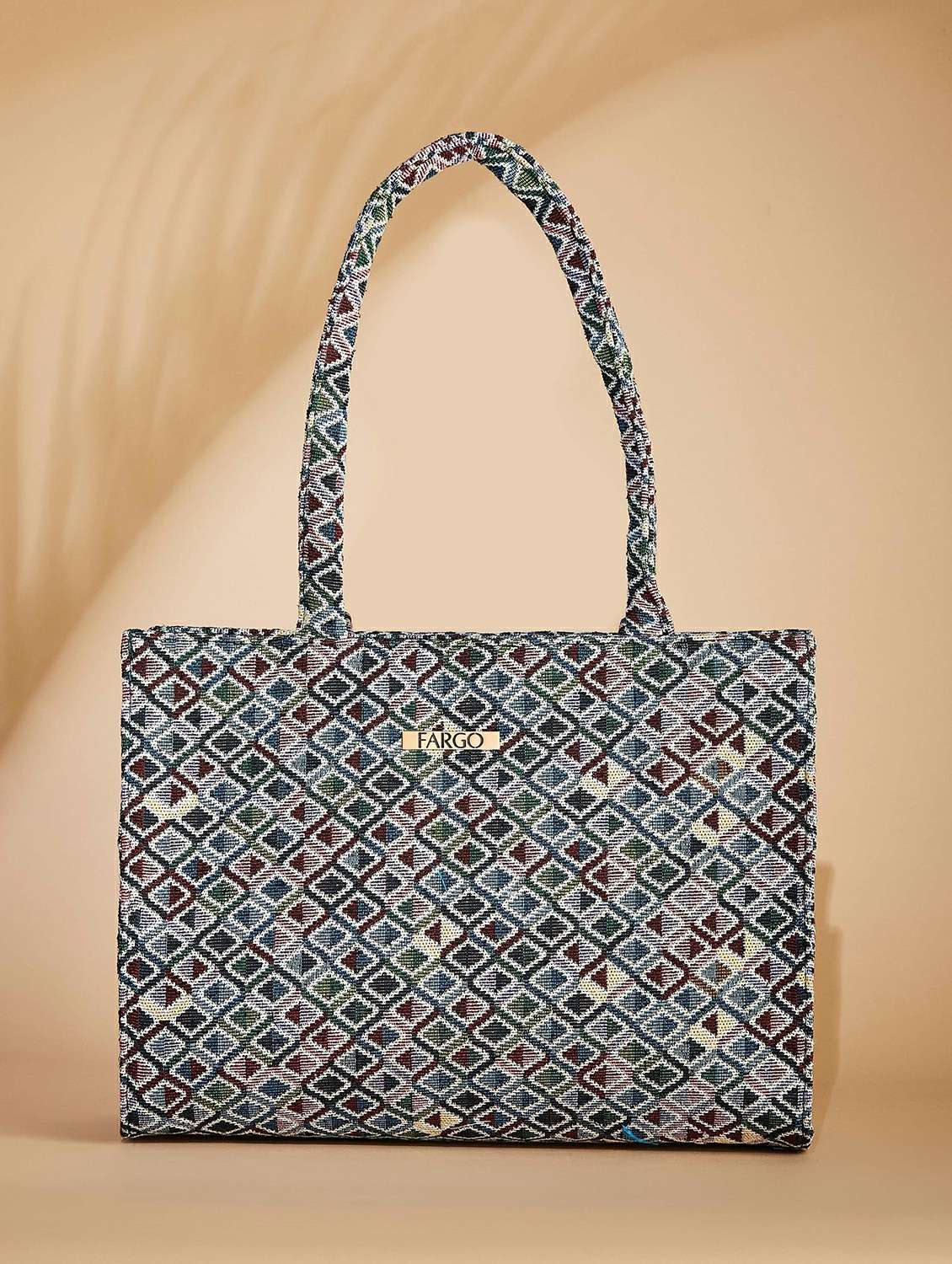 women printed handbag with laptop pocket
