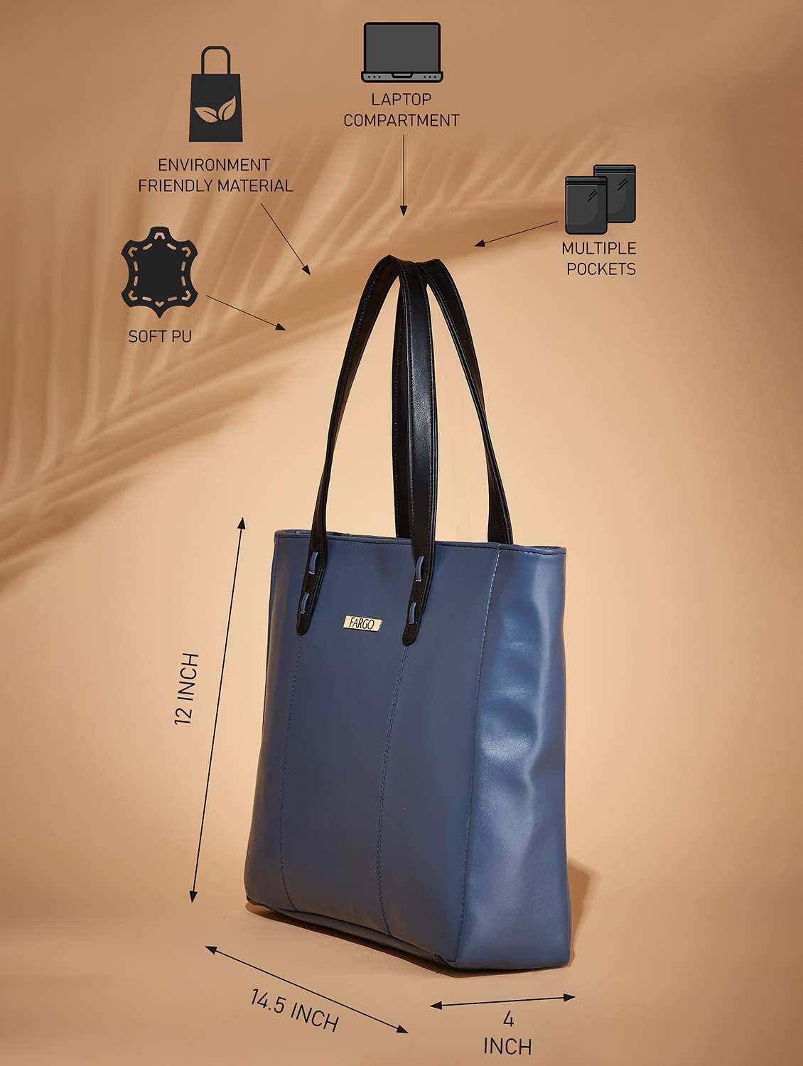 women solid handbag with laptop pocket - 21359427 -  Standard Image - 2