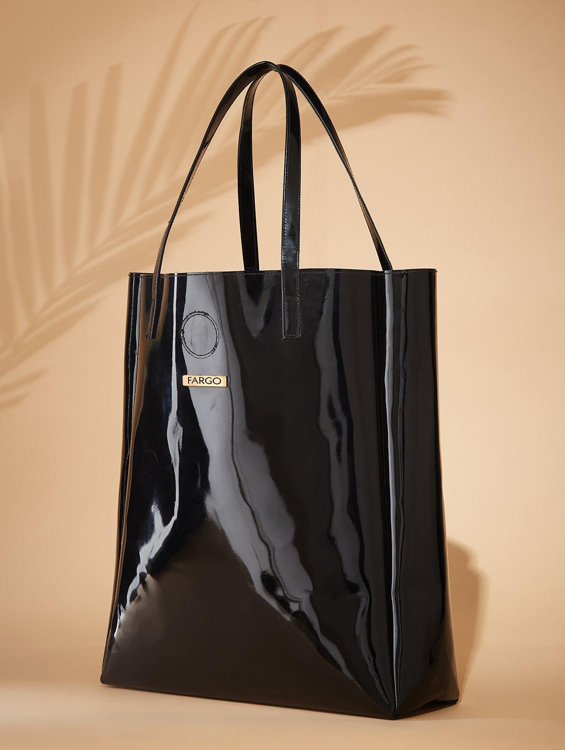women solid leatherette handbag - 21359439 - Standard Image - 2