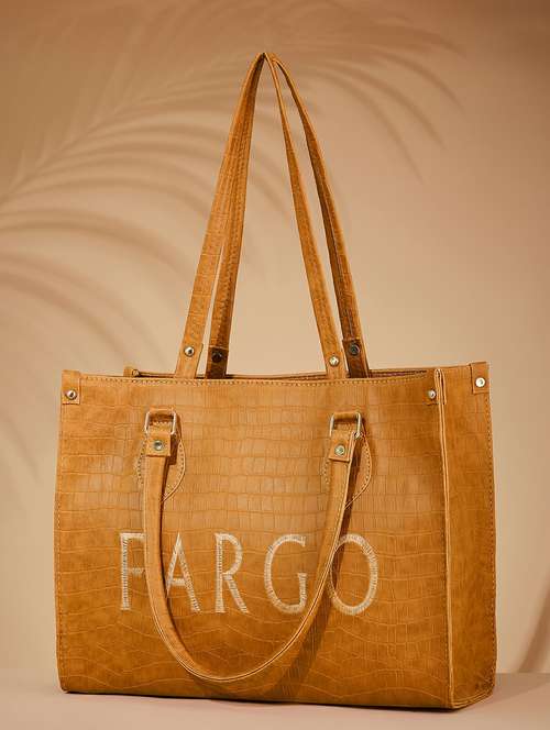 yellow leatherette (pu) handbag - 21359455 - Standard Image - 0