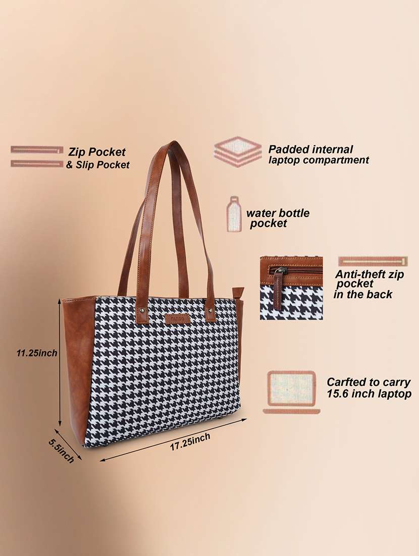 Women Printed Handbag With Laptop Pocket - 21359508 -  Standard Image - 2