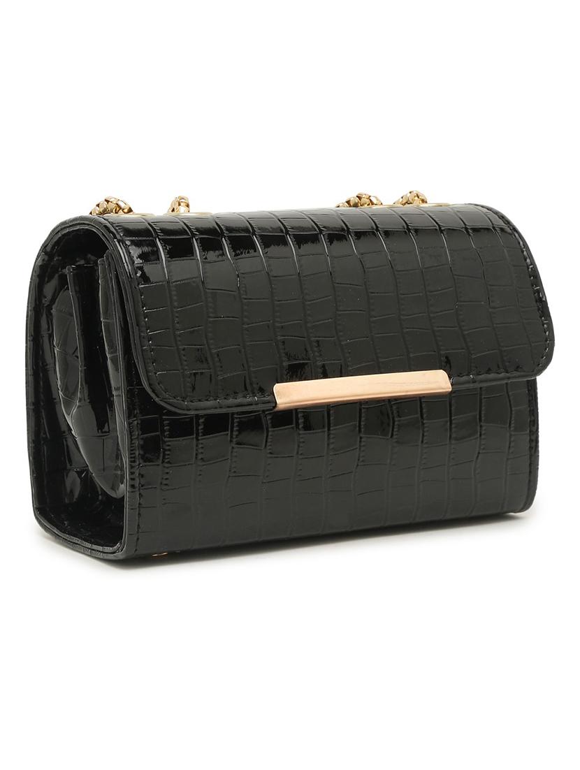 black leather sling bag - 21359746 - Standard Image - 2
